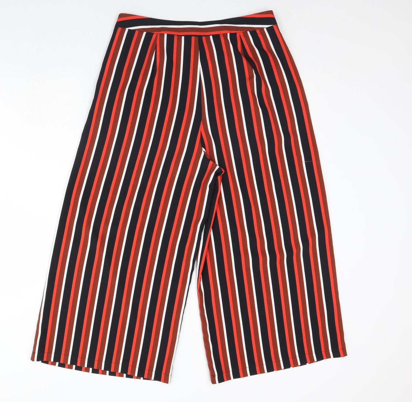 Primark Womens Black Striped  Trousers  Size 14 L27 in