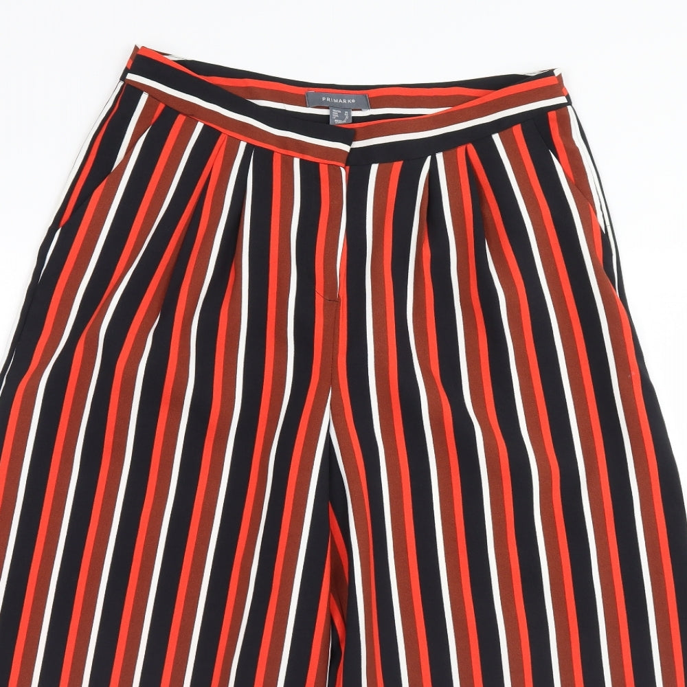 Primark Womens Black Striped  Trousers  Size 14 L27 in