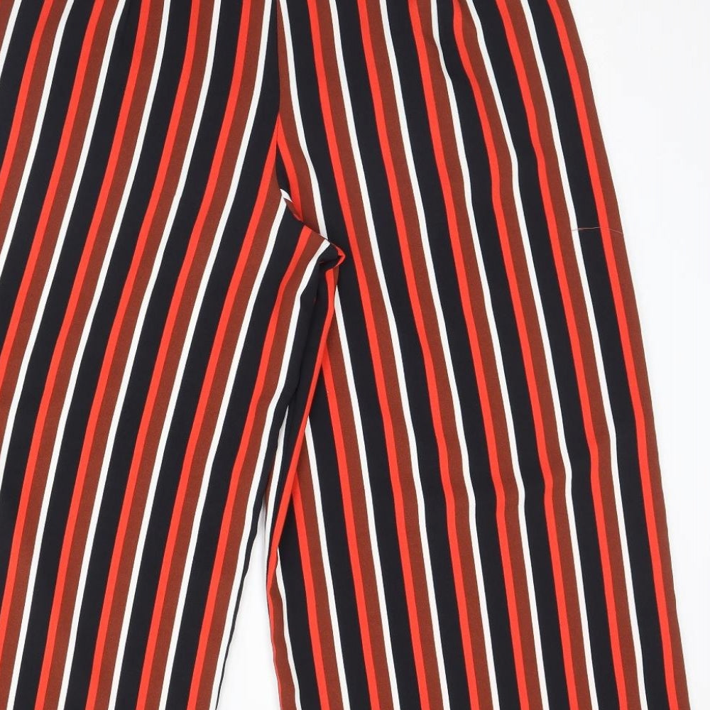 Primark Womens Black Striped  Trousers  Size 14 L27 in