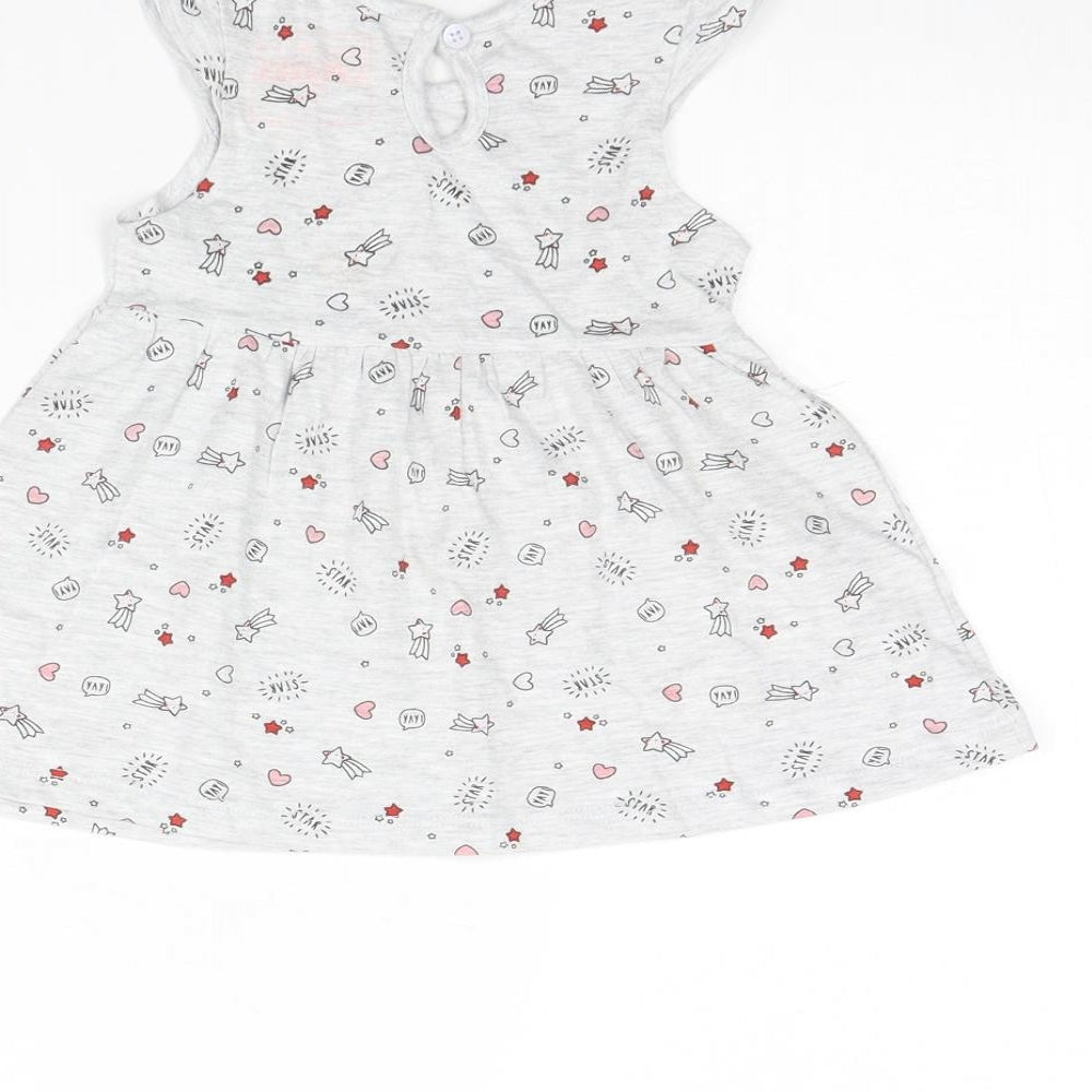 Primark Girls Grey Spotted  Fit & Flare  Size 3-6 Months