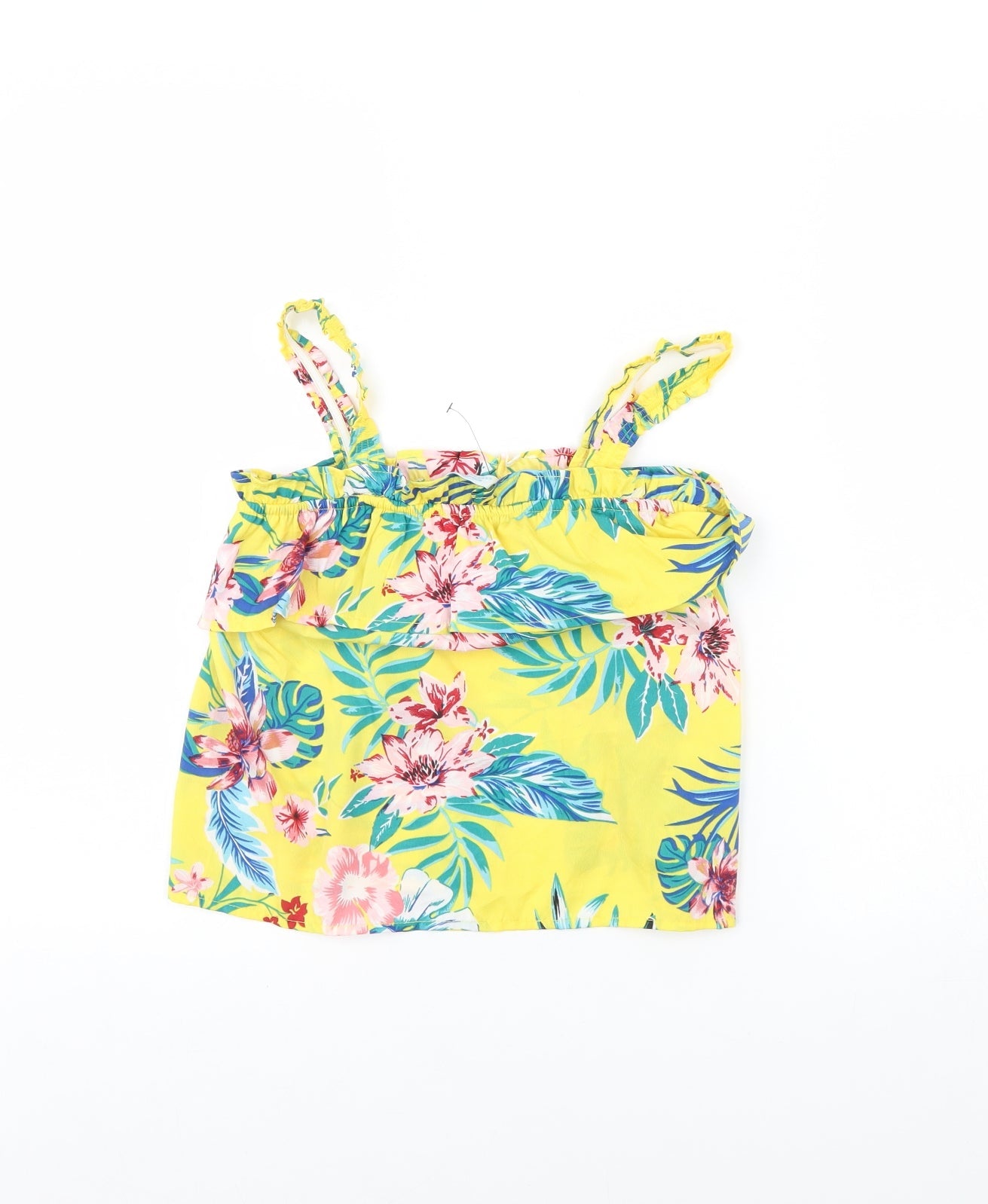 Primark Girls Yellow Floral  Basic Blouse Size 9 Years