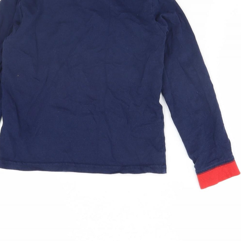 Preworn Girls Blue Solid  Cami Pyjama Top Size 5 Years  - Christmas