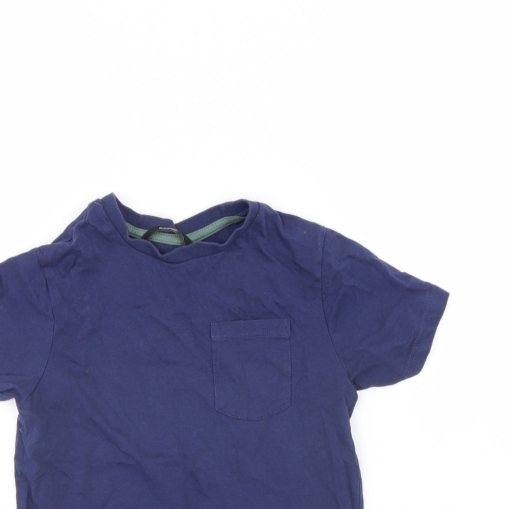 George Boys Blue   Basic T-Shirt Size 7 Years
