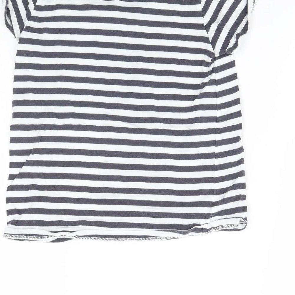 Nutmeg Girls Blue Striped  Basic T-Shirt Size 8 Years