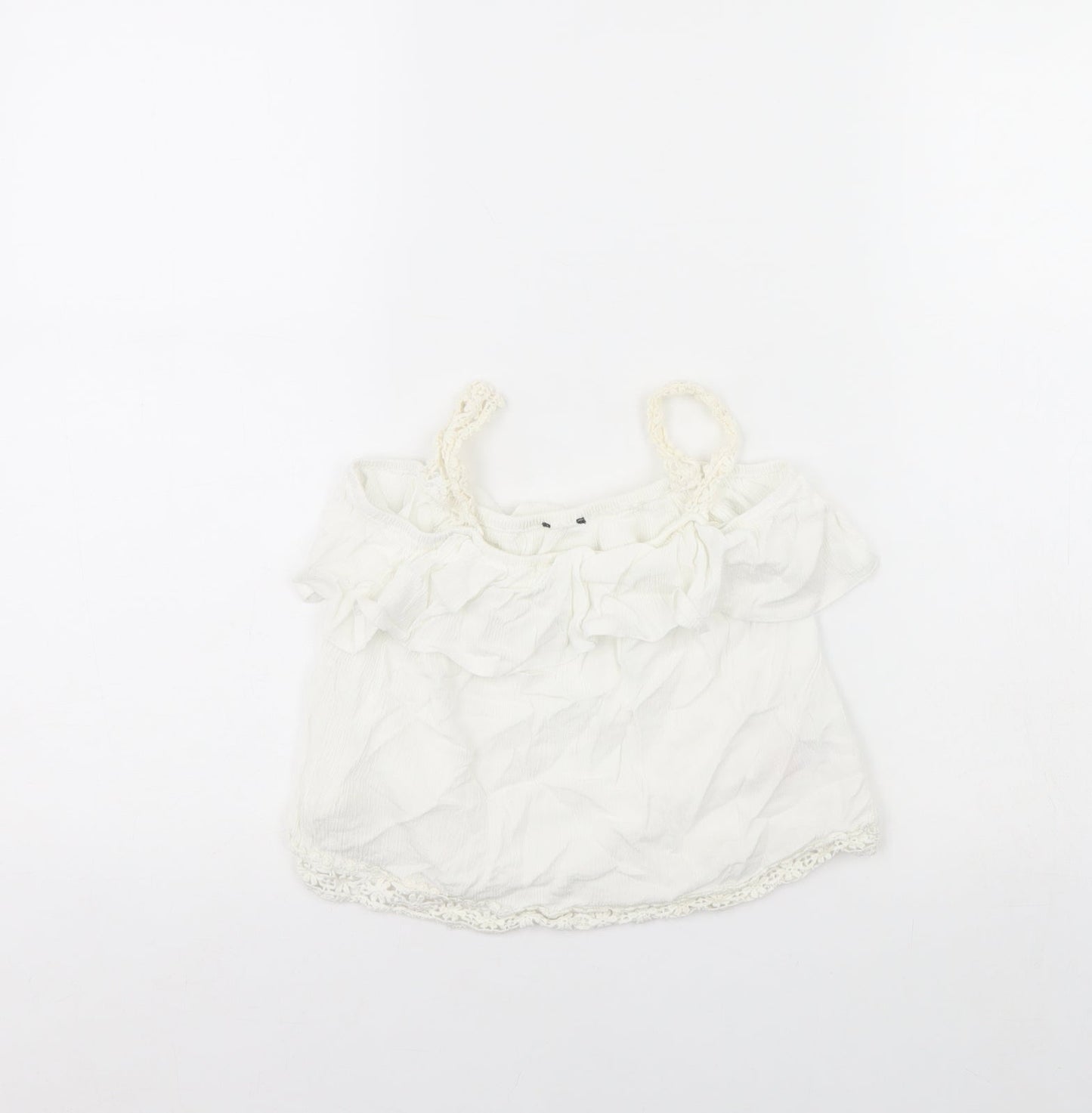 Primark Girls White   Basic Tank Size 8 Years