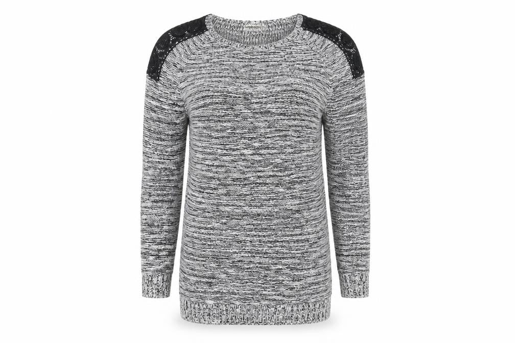 Front view of Papaya women’s grey jumper, size UK 10