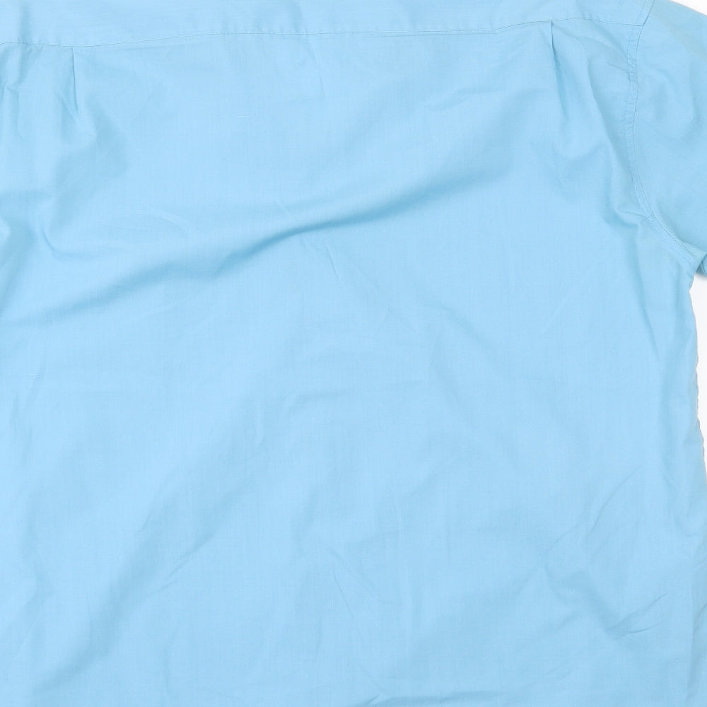 Classic Mens Blue    Button-Up Size 16.5