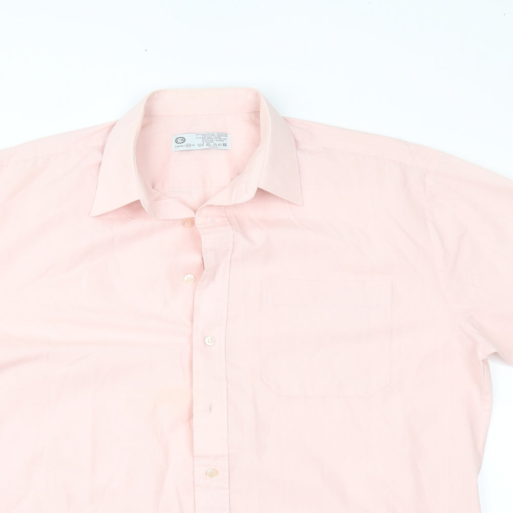 C&A Mens Pink    Button-Up Size 16