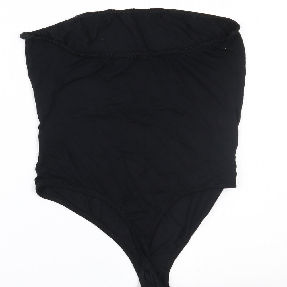 PRETTYLITTLETHING Womens Black   Bodysuit One-Piece Size 10