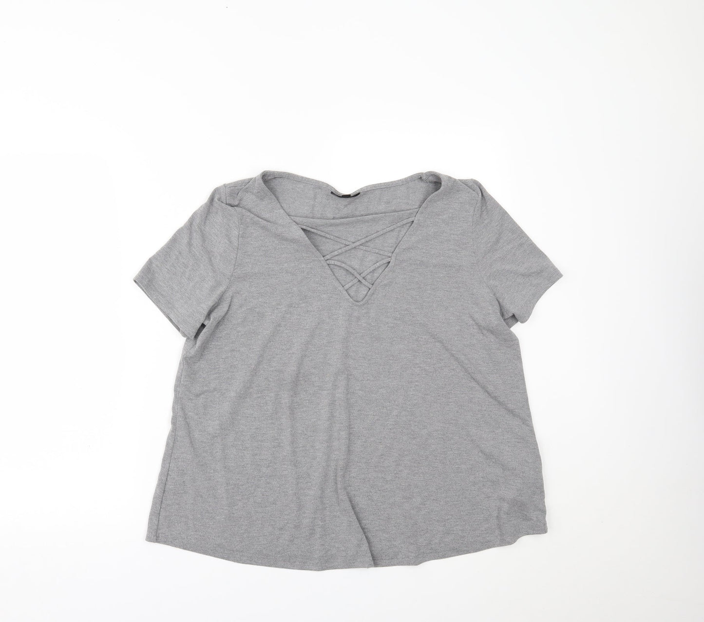 Topshop Womens Grey   Basic T-Shirt Size 12