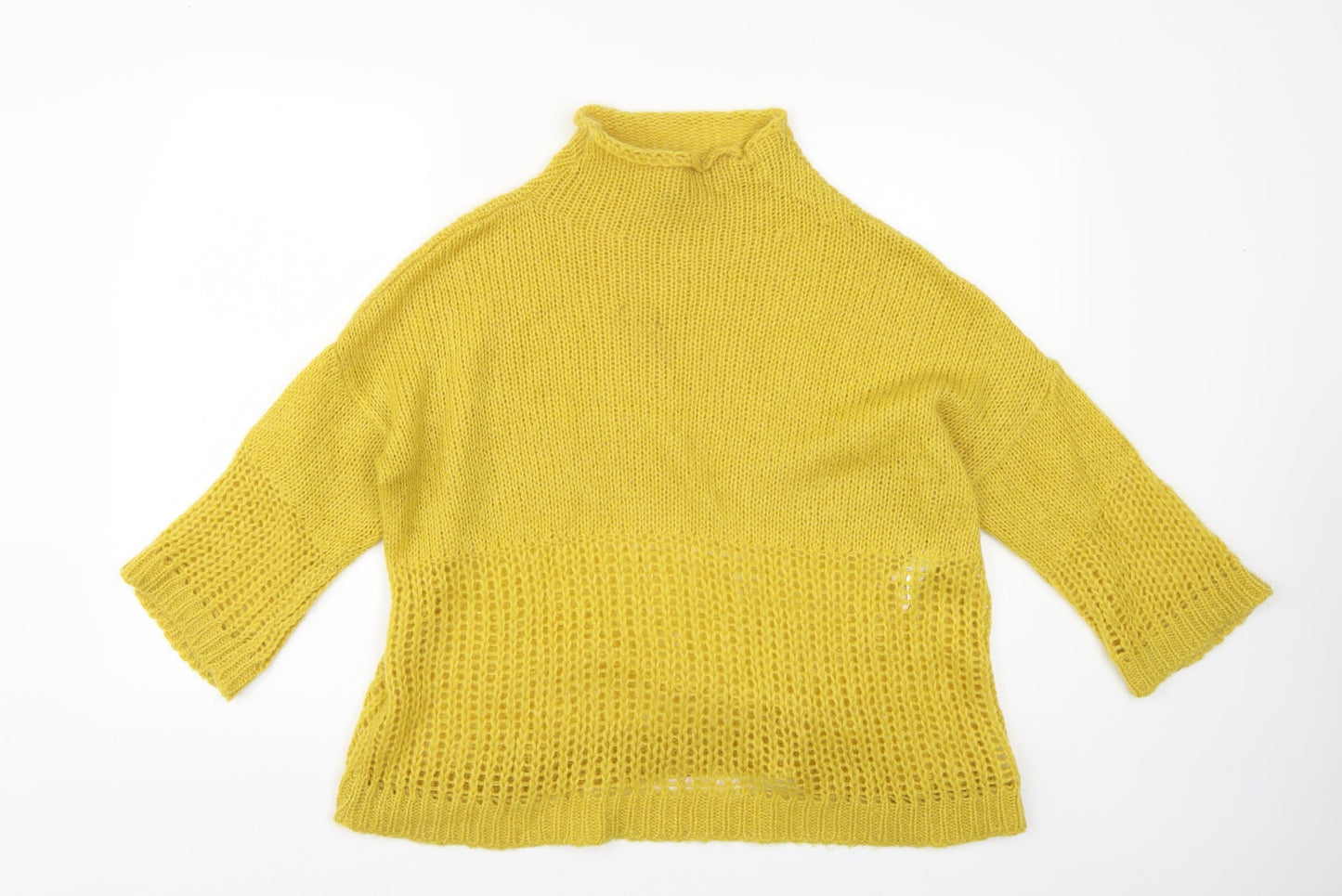 Preworn Womens Yellow   Henley Jumper Size M
