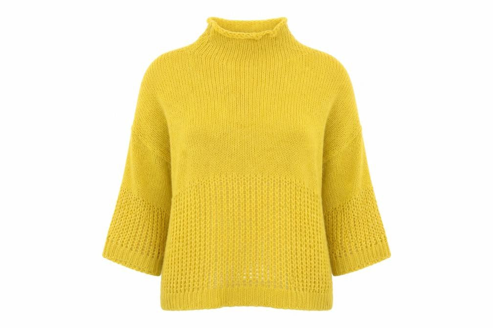Preworn Womens Yellow   Henley Jumper Size M