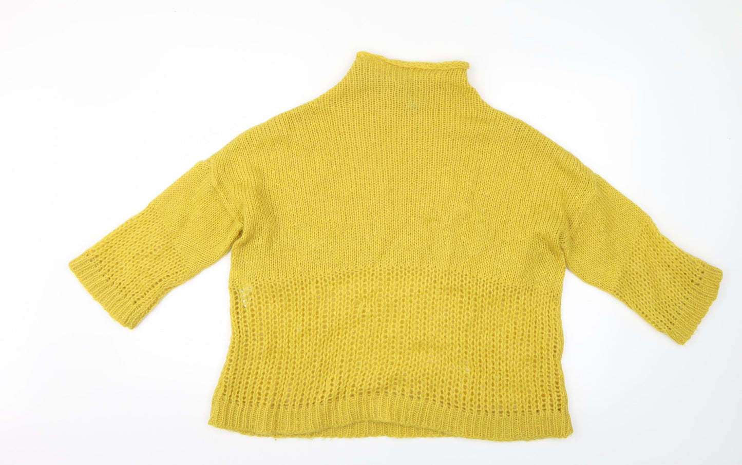 Preworn Womens Yellow   Henley Jumper Size M
