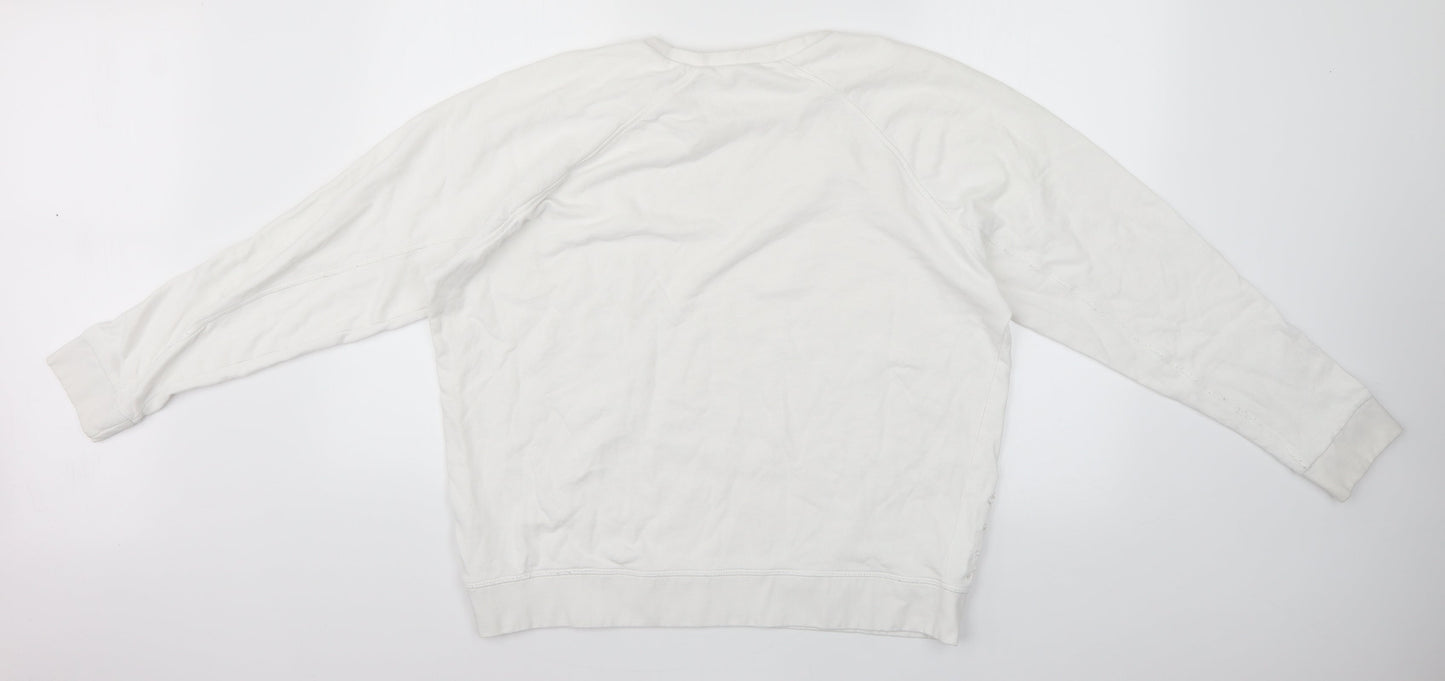 River Island Womens White   Pullover Jumper Size 16
