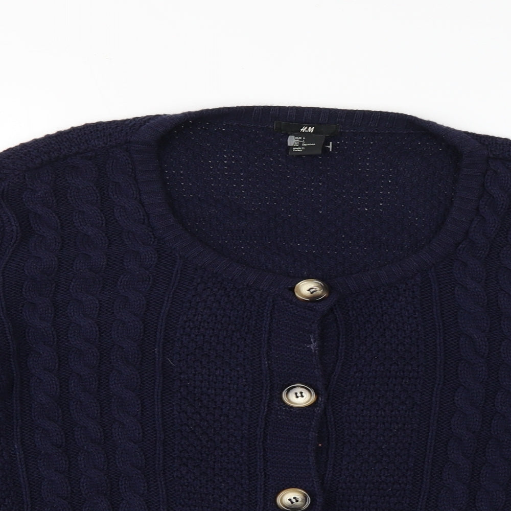H&M Womens Blue   Pullover Jumper Size L