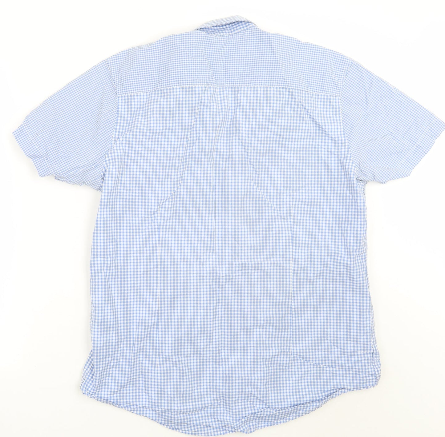 Burton Mens Blue Check   Button-Up Size L