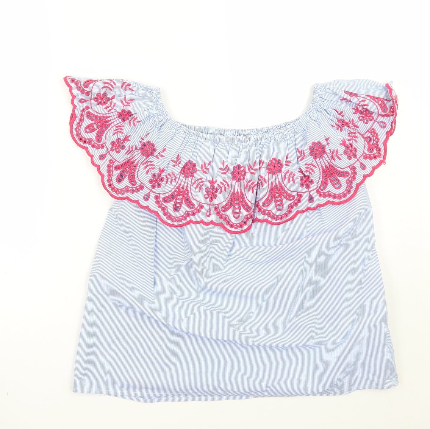Red herring  Womens Blue Floral  Basic T-Shirt Size 8