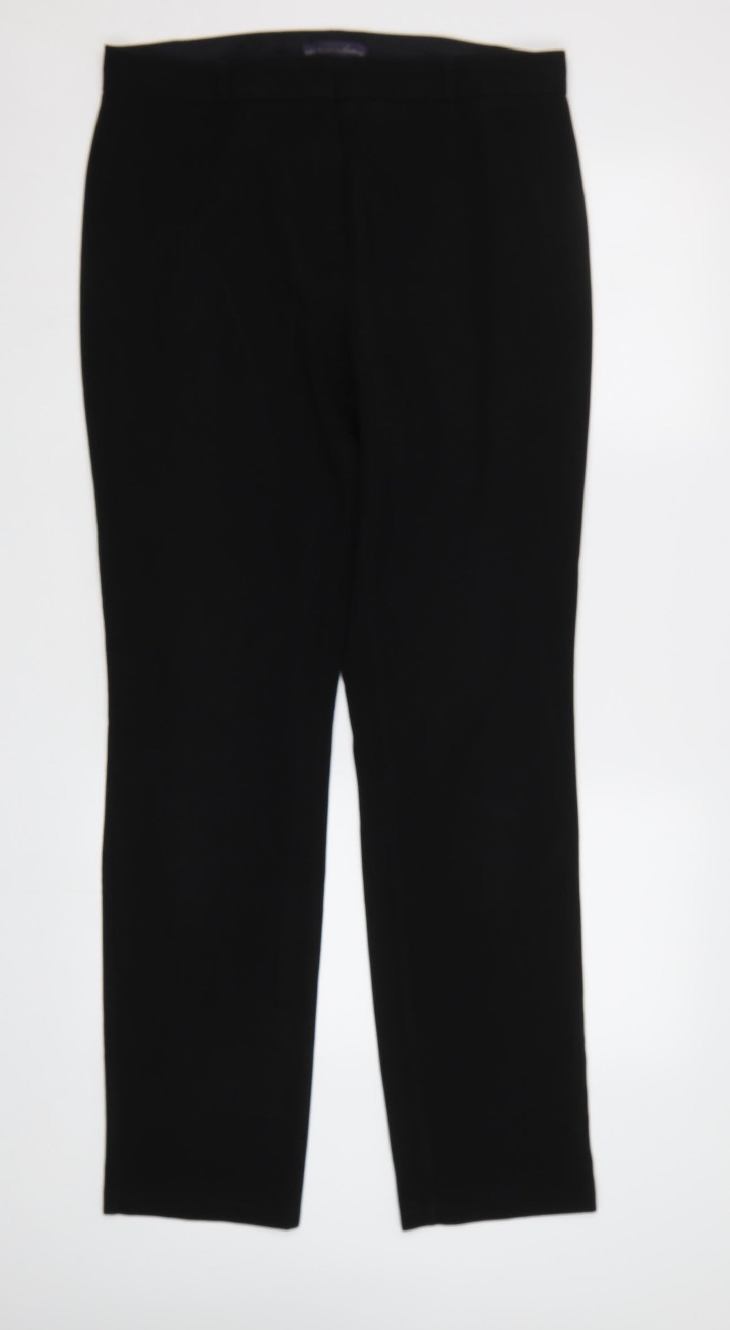 M&S Womens Black   Dress Pants Trousers Size 12 L32 in