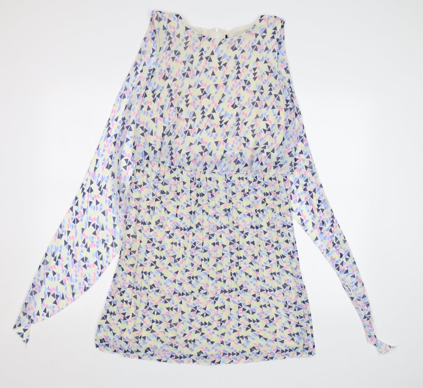 Preworn Womens Multicoloured Geometric  A-Line  Size 8