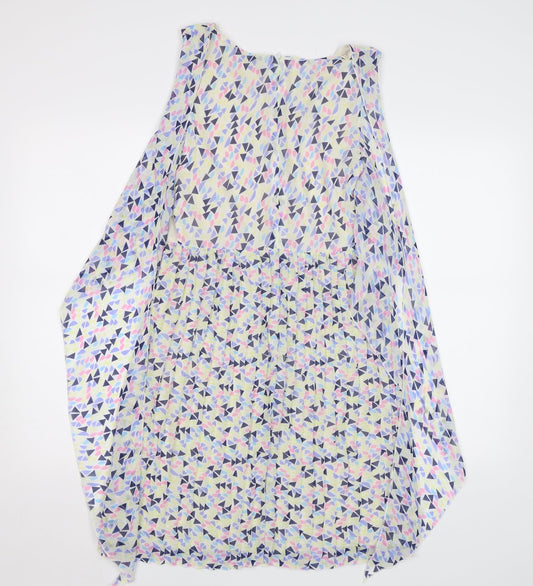 Preworn Womens Multicoloured Geometric  A-Line  Size 8