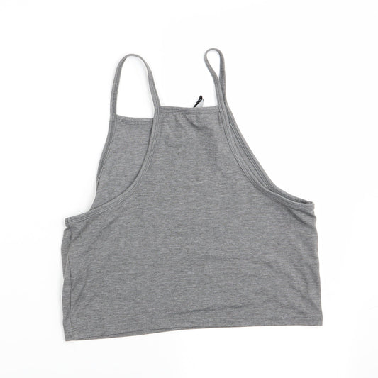 Divided Womens Grey   Cropped T-Shirt Size 10