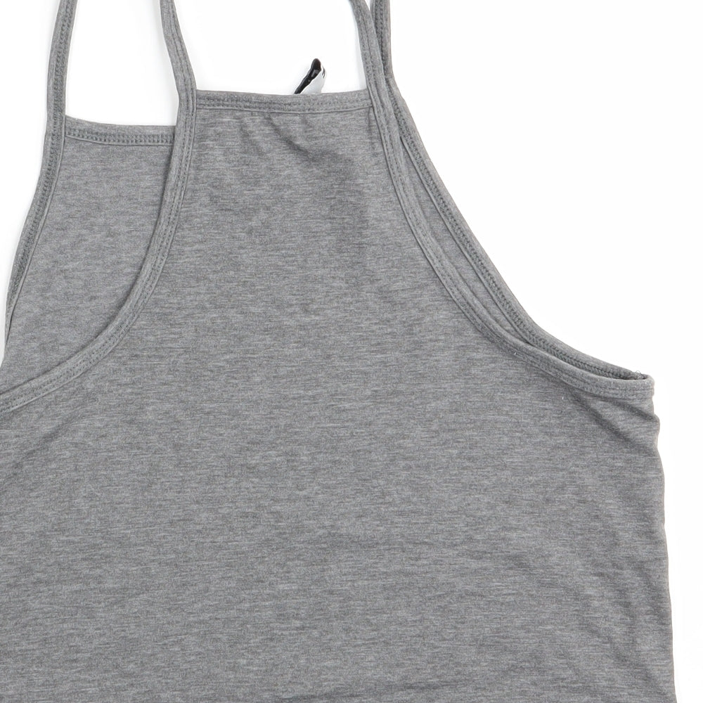 Divided Womens Grey   Cropped T-Shirt Size 10