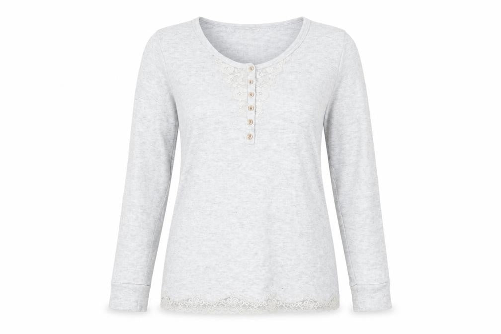 M&S Womens Grey   Henley Jumper Size 14