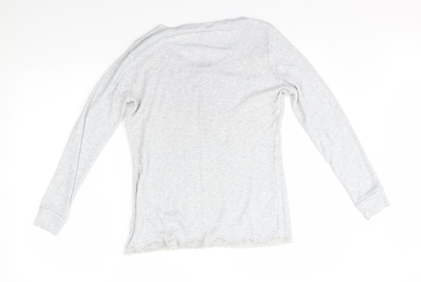 M&S Womens Grey   Henley Jumper Size 14