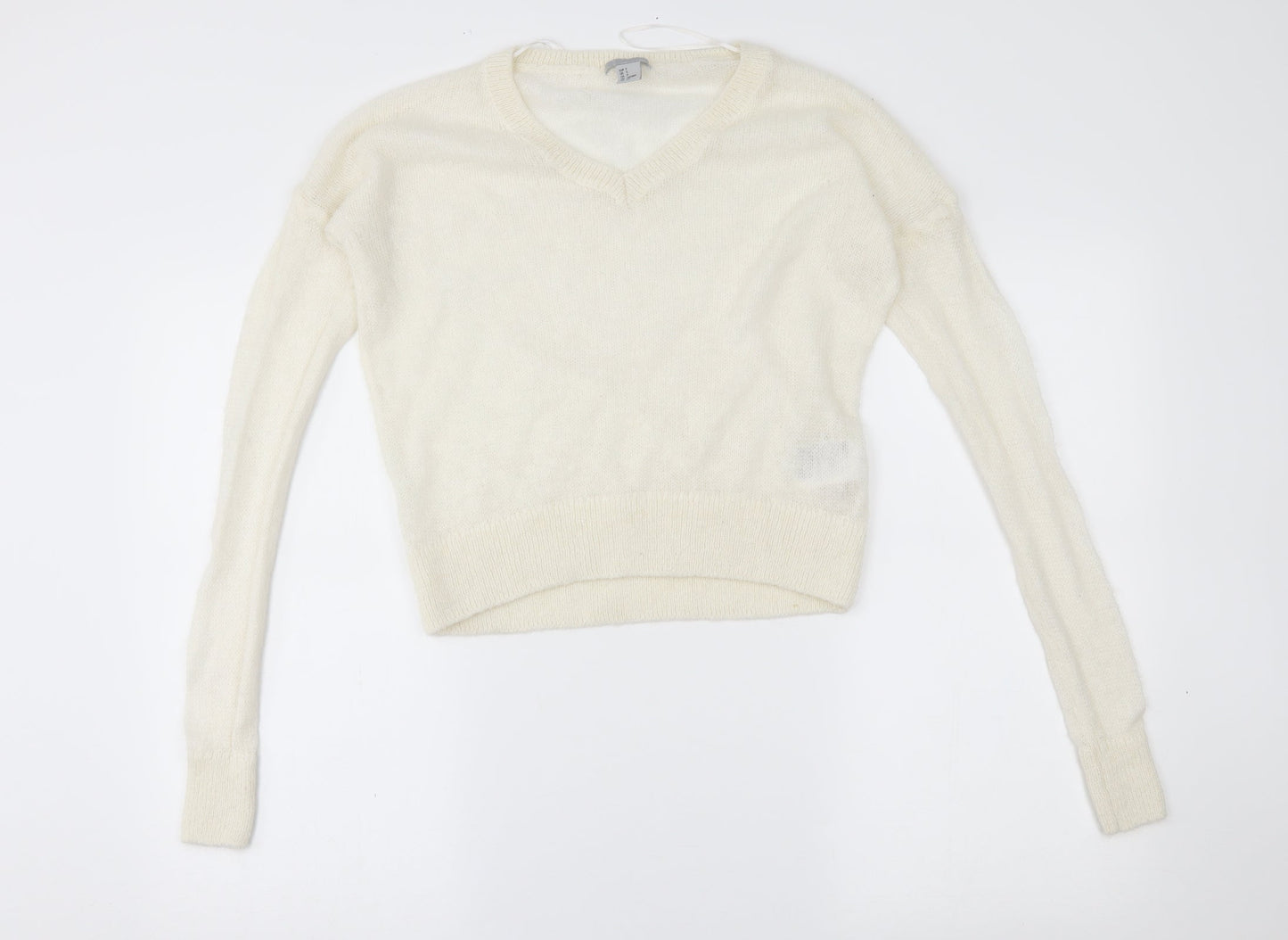 H&M Womens Ivory   Pullover Jumper Size S