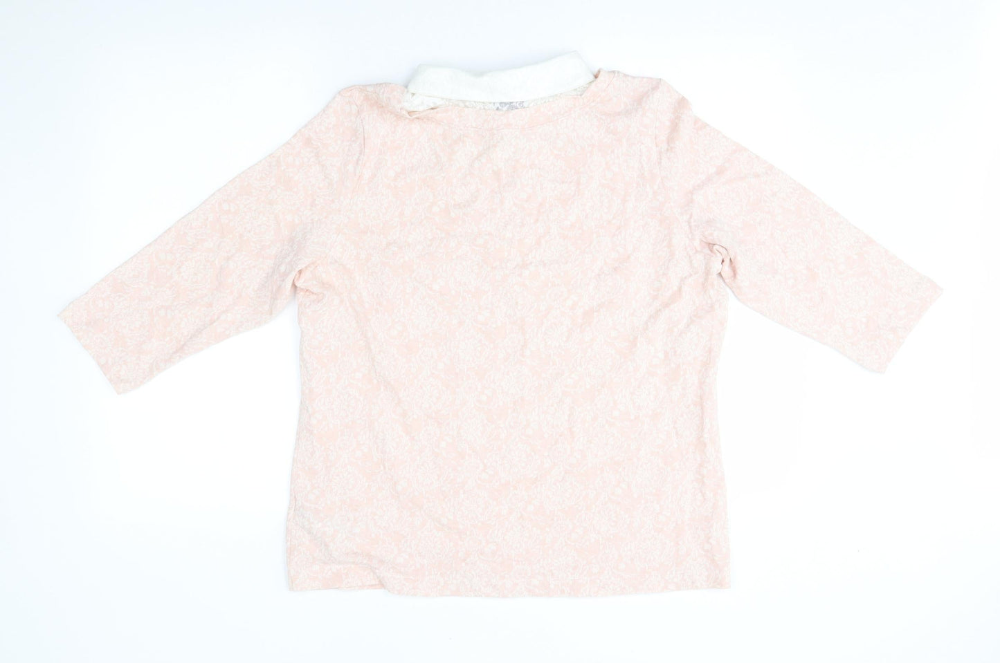 m&s Womens Pink Floral  Pullover Jumper Size 16