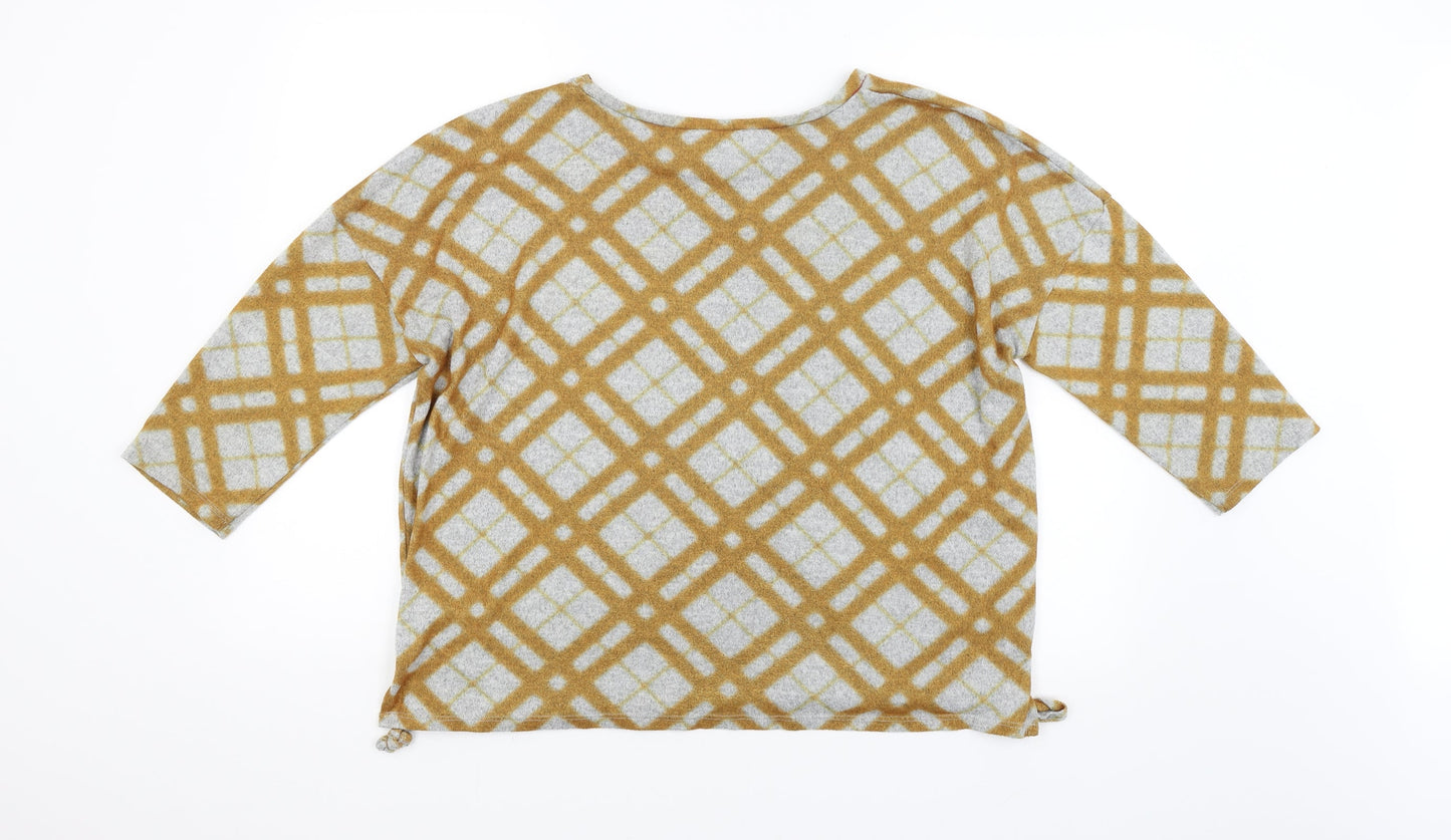 Papaya Womens Multicoloured Argyle/Diamond  Pullover Jumper Size 14