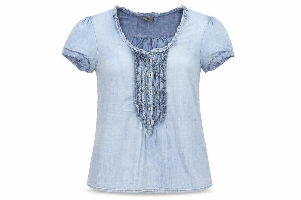VERO MODA Womens Blue   Basic Blouse Size M