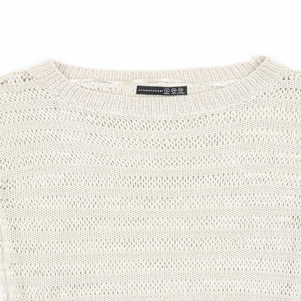 Atmosphere Womens Beige   Pullover Jumper Size 6