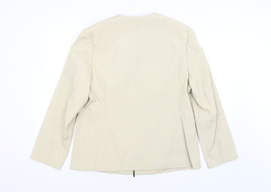 Dinomoda Womens Beige   Jacket  Size 16