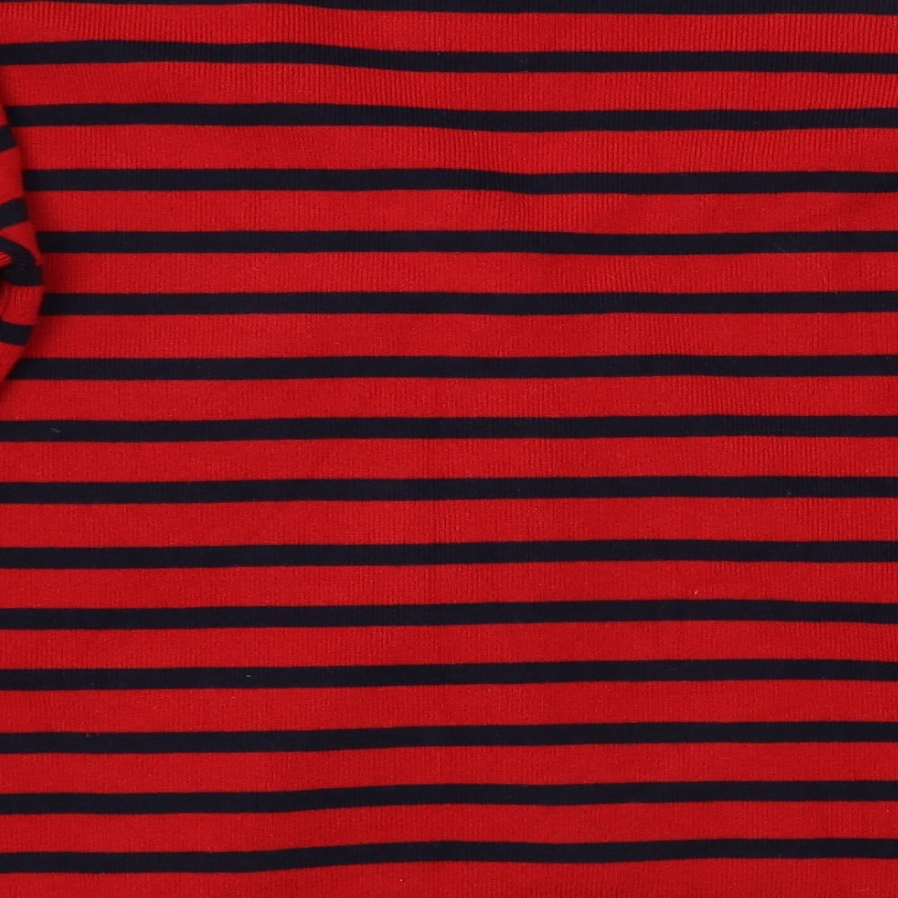 Mango Womens Red Striped  Pullover Jumper Size M