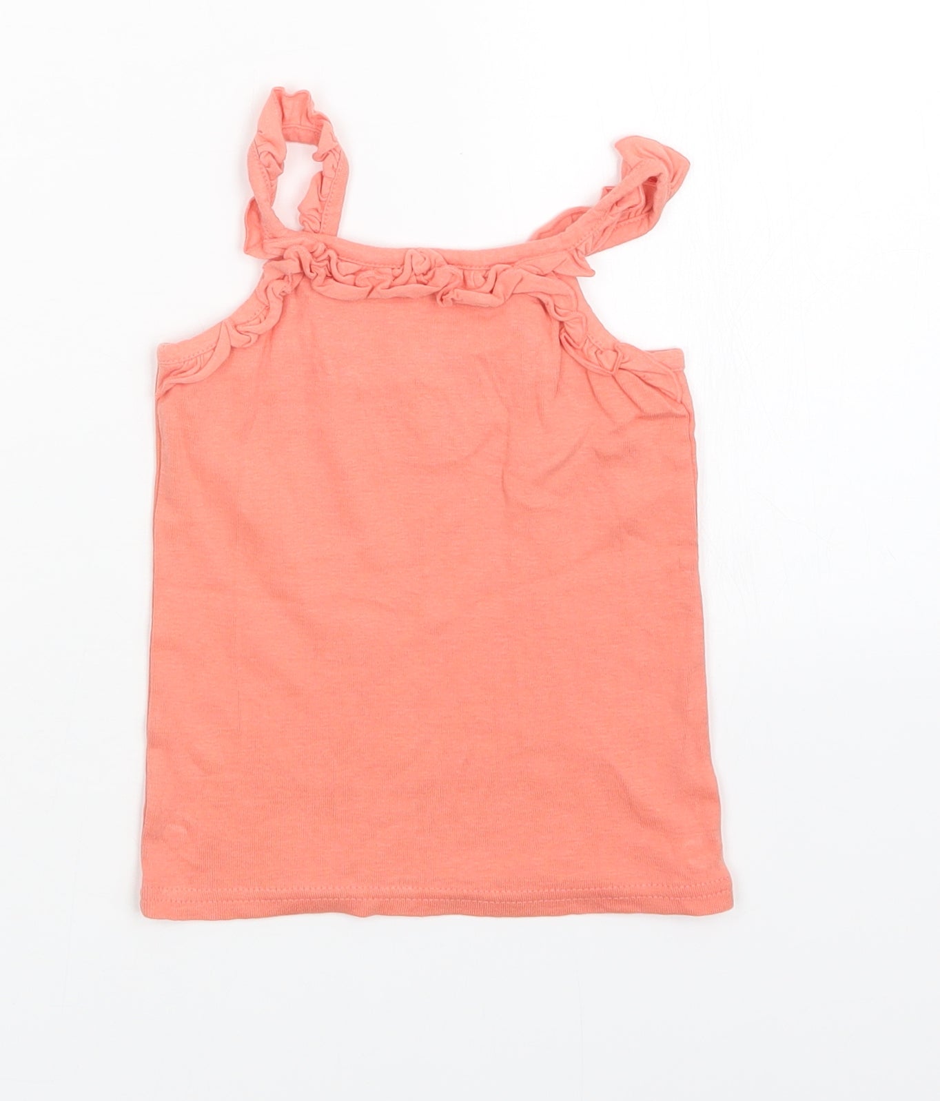 Matalan Girls Orange   Basic Tank Size 2-3 Years