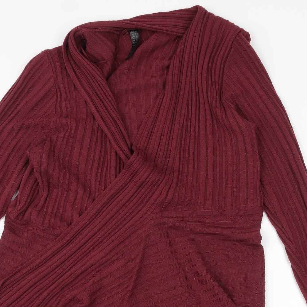 Preworn Womens Red   Cardigan Jumper Size 10