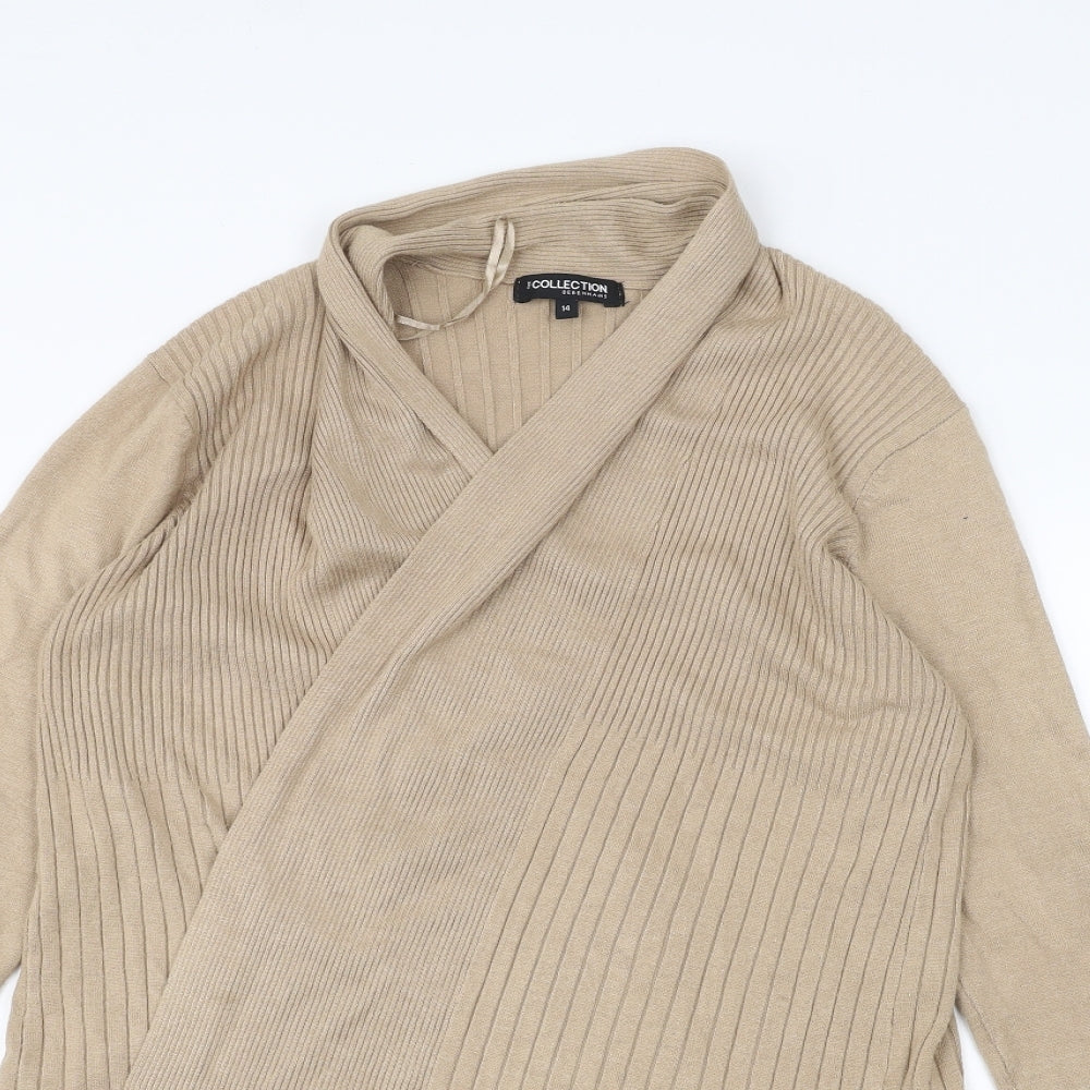 Debinhams Womens Brown   Cardigan Jumper Size 14
