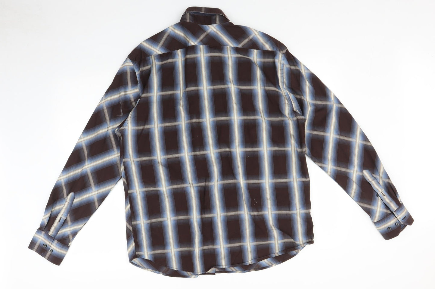 NEXT Mens Multicoloured Check   Button-Up Size L