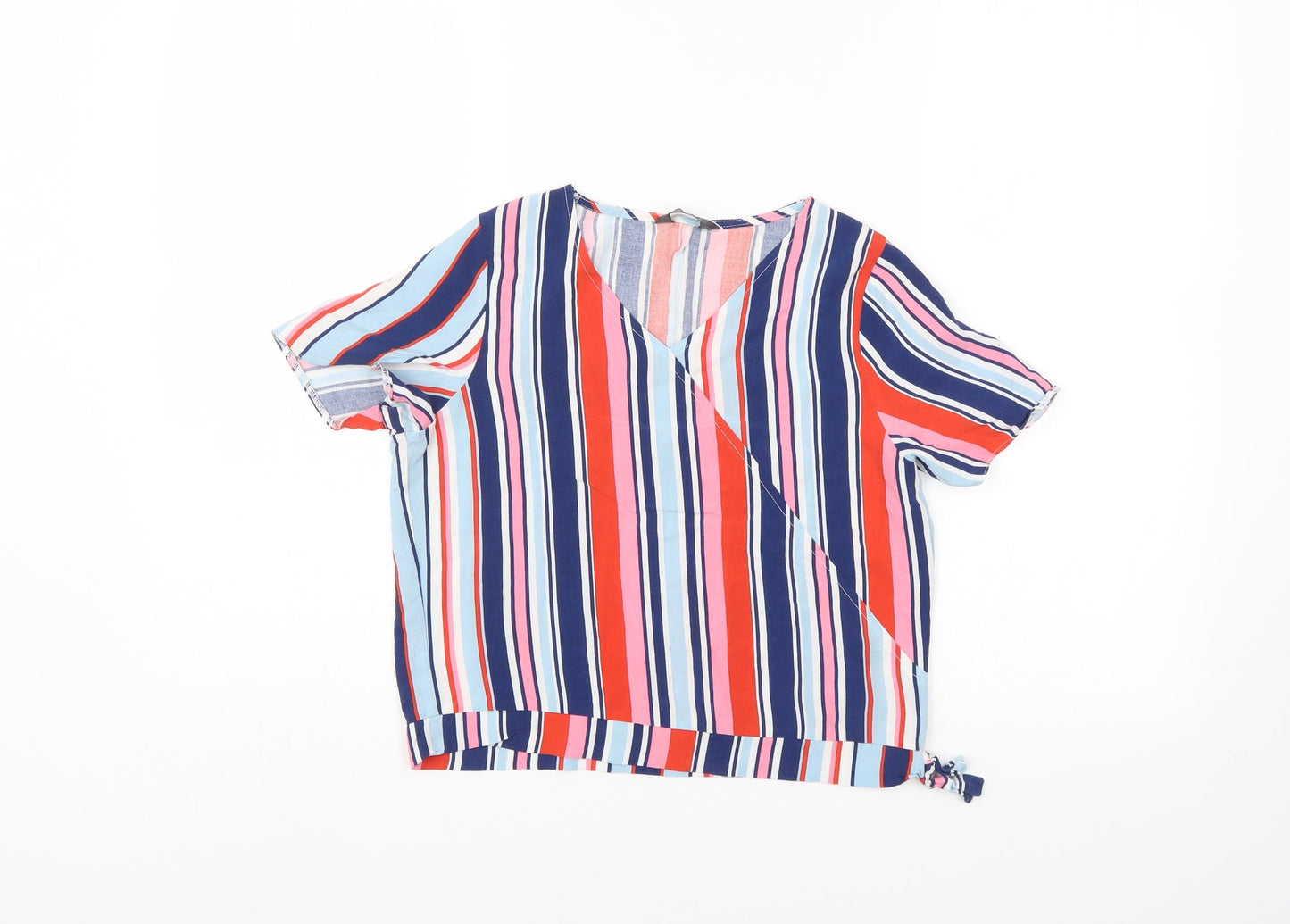 Primark Girls Multicoloured Striped  Wrap Blouse Size 12-13 Years