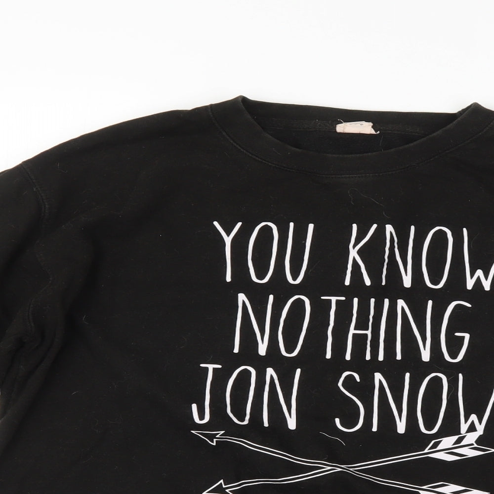 Just Hoods Mens Black   Pullover Sweatshirt Size M