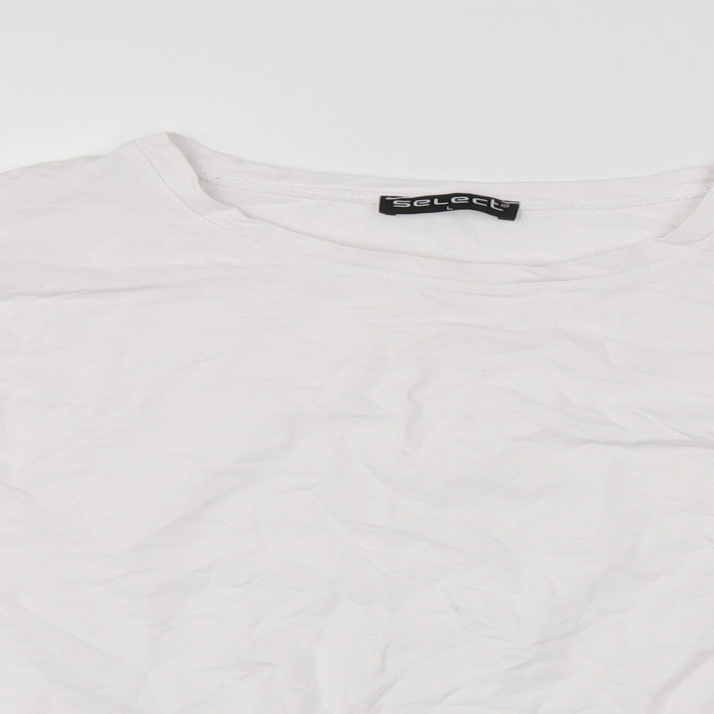 Select Womens White   Pullover Jumper Size L