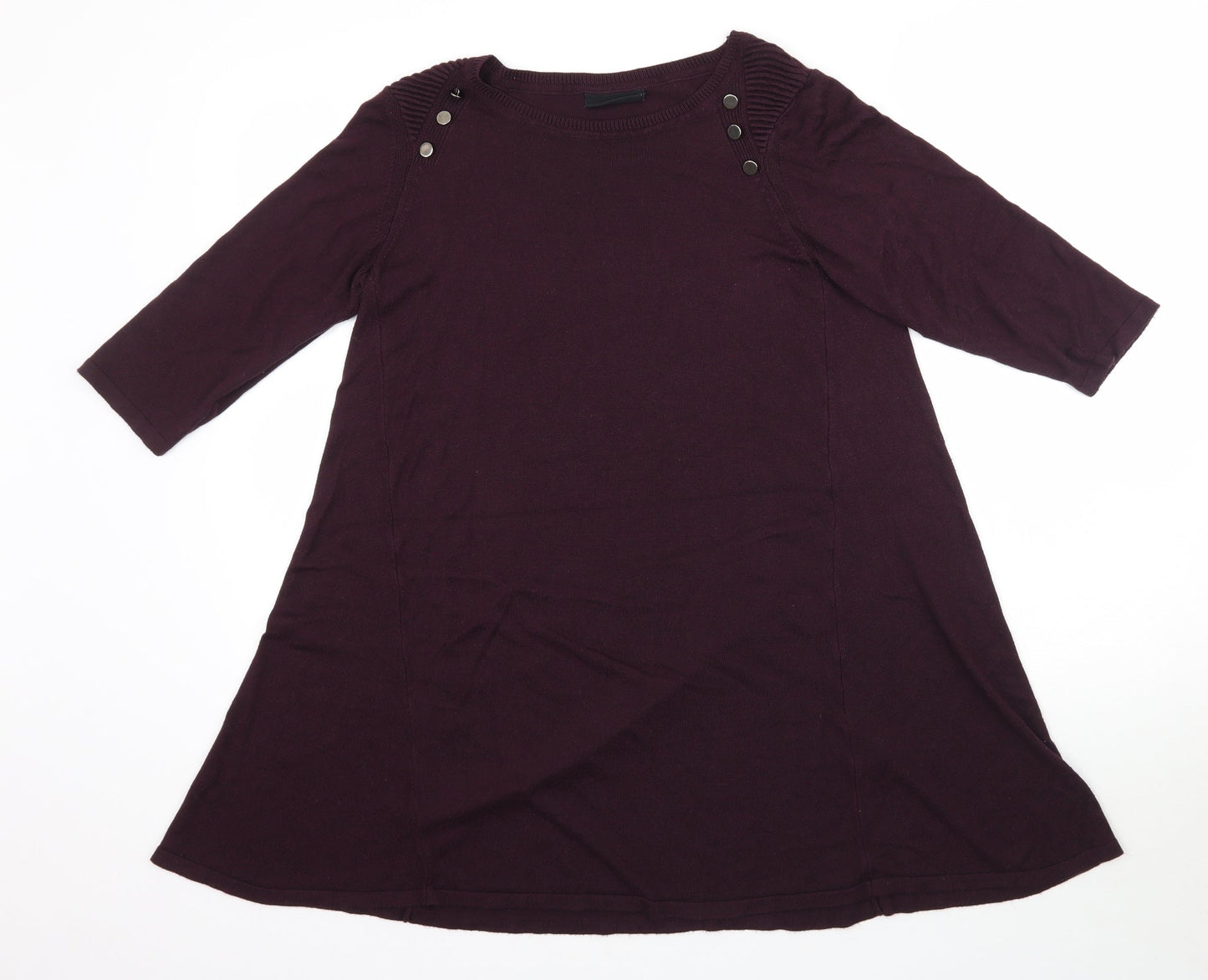Wallis Womens Purple  Knit Tunic Blouse Size S