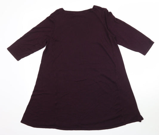 Wallis Womens Purple  Knit Tunic Blouse Size S