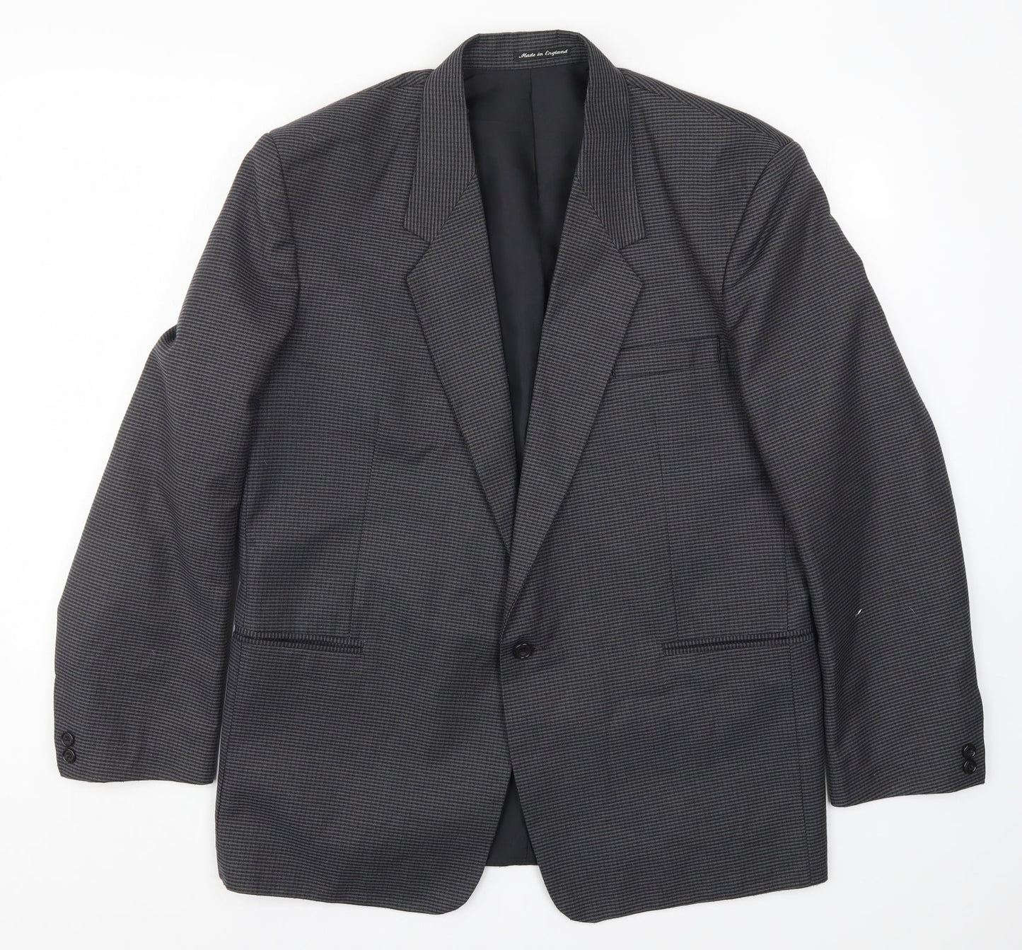 Preworn Mens Grey Striped  Jacket Suit Jacket Size 40