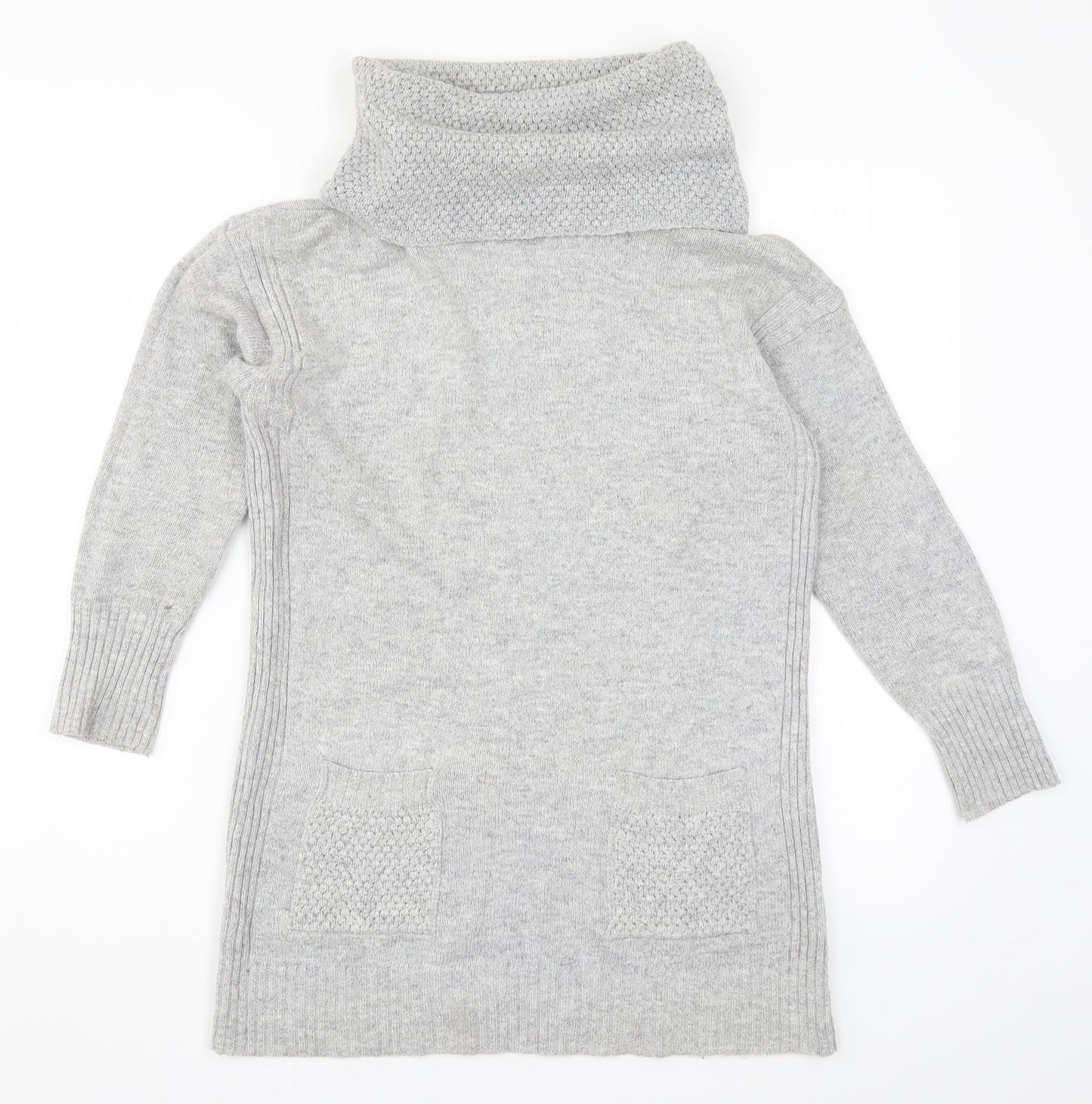M&Co Womens Grey  Knit Pullover Jumper Size 10