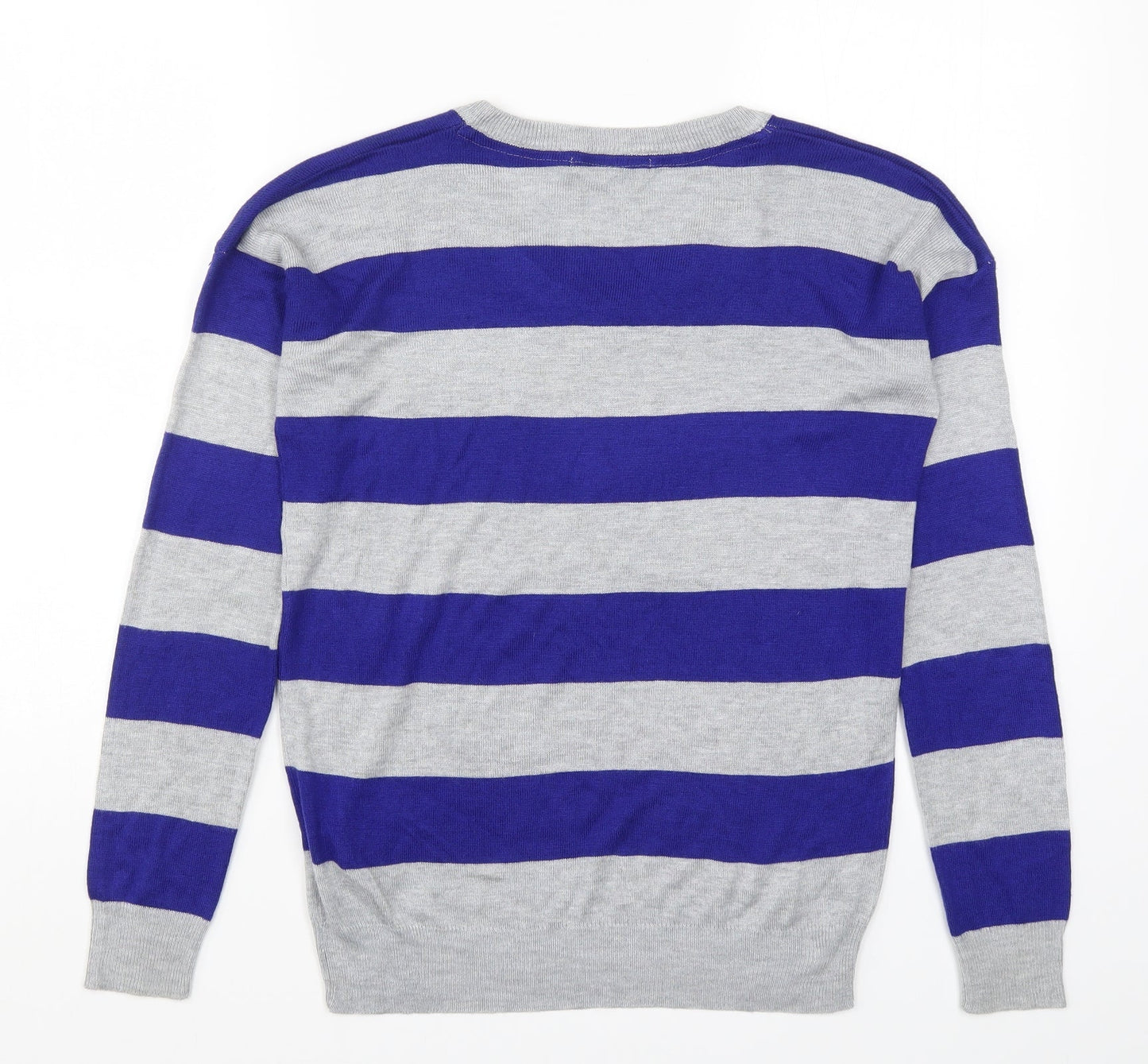 Atmosphere Womens Blue Striped Knit Pullover Jumper Size 8