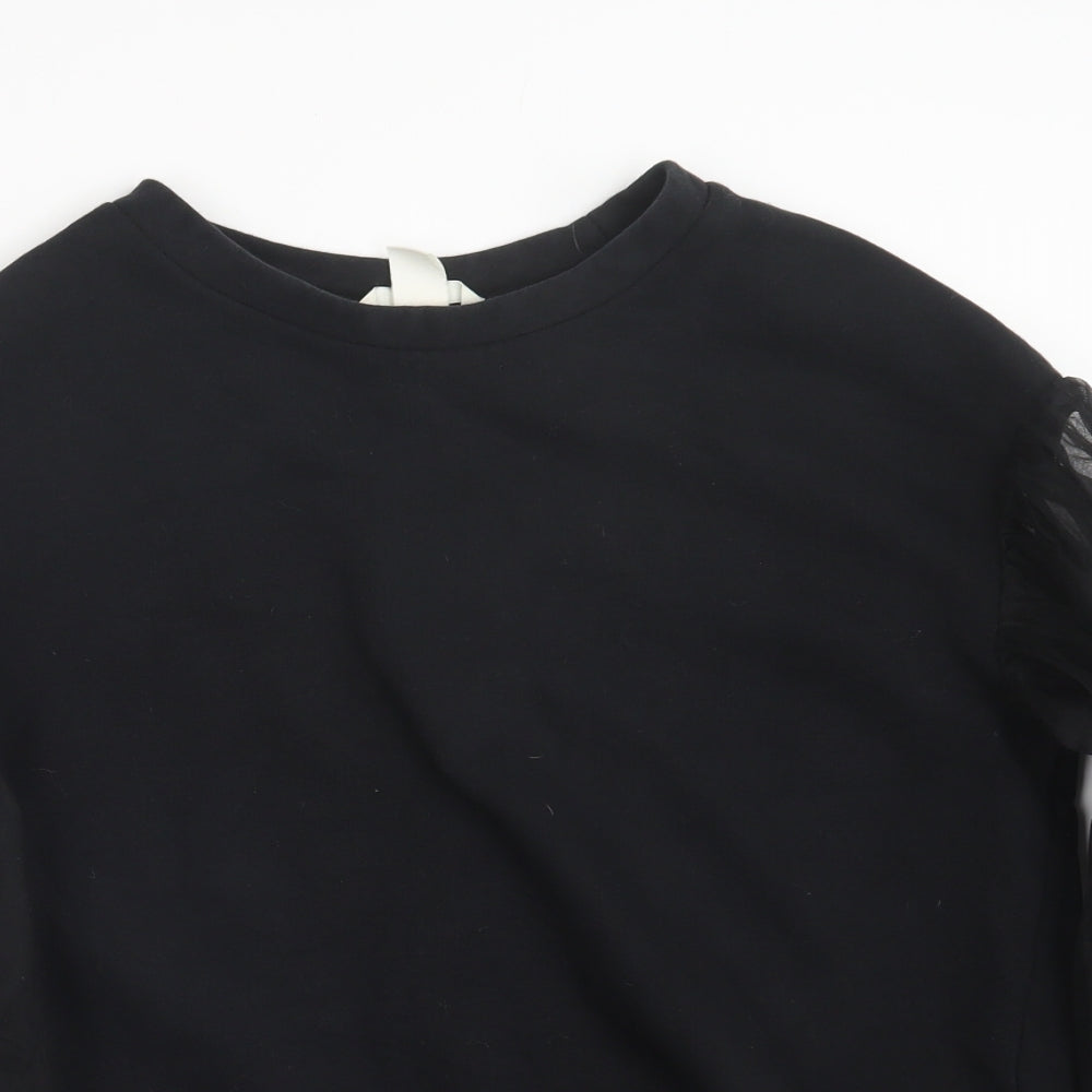 H&M Womens Black  Knit Pullover Jumper Size S
