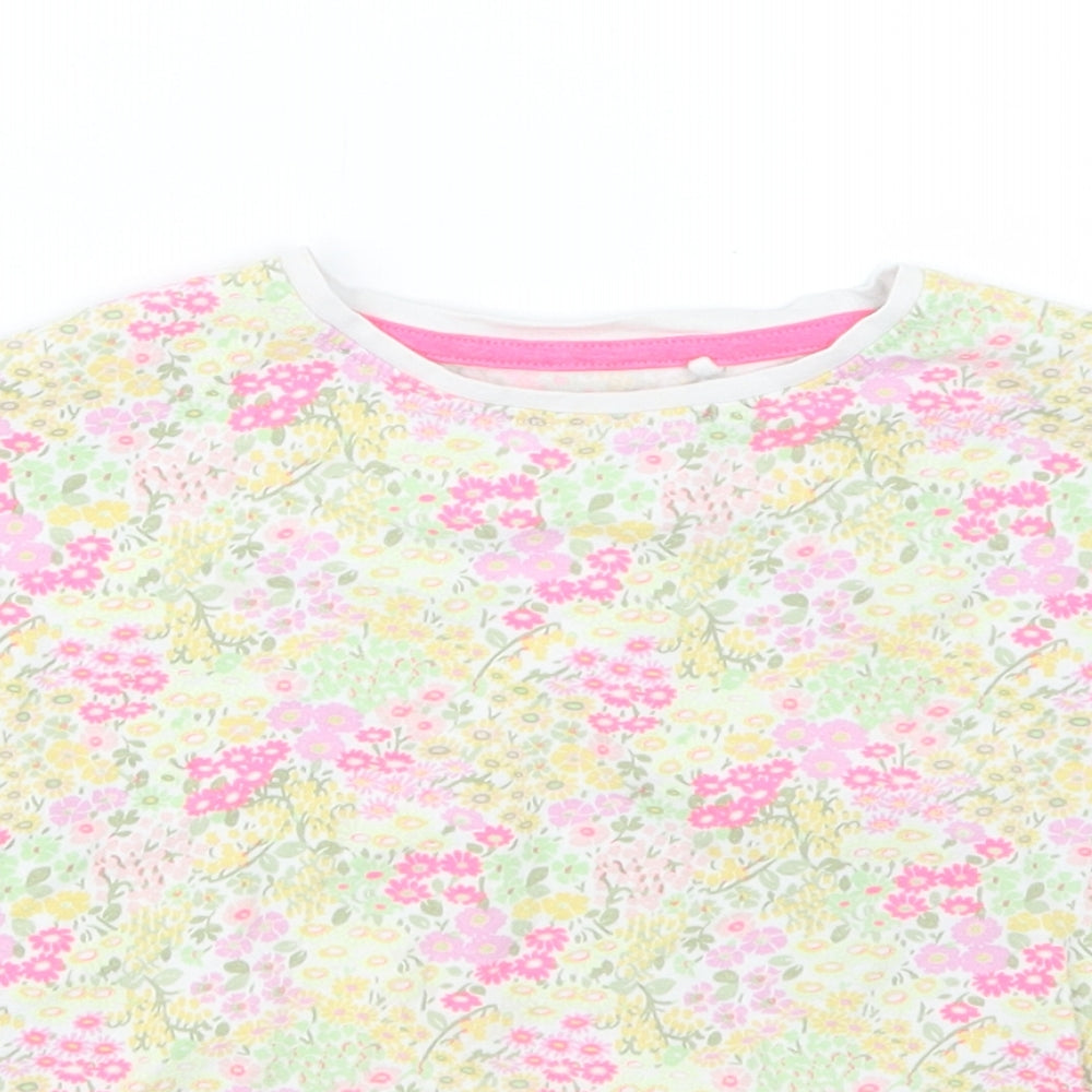 NEXT Girls Purple Floral  Basic T-Shirt Size 6 Years