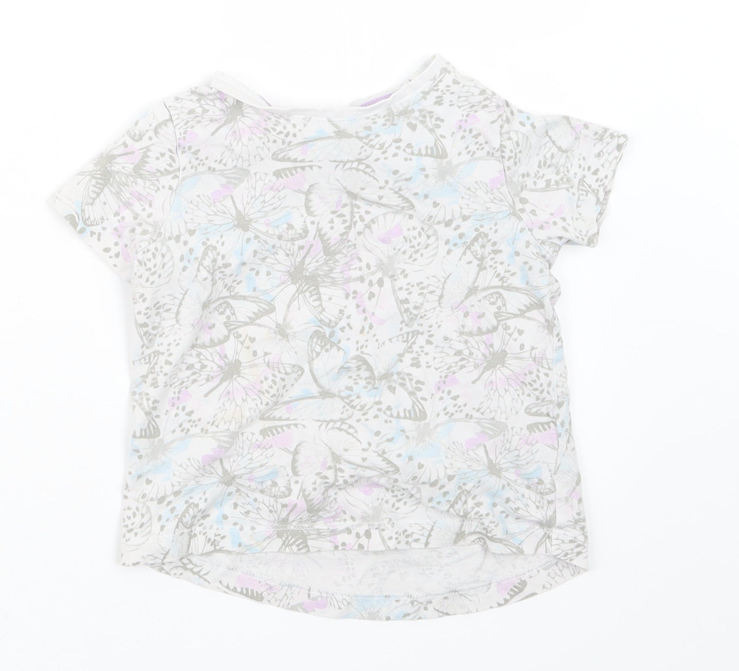 TU Girls White Geometric  Top Pyjama Top Size 3-4 Years